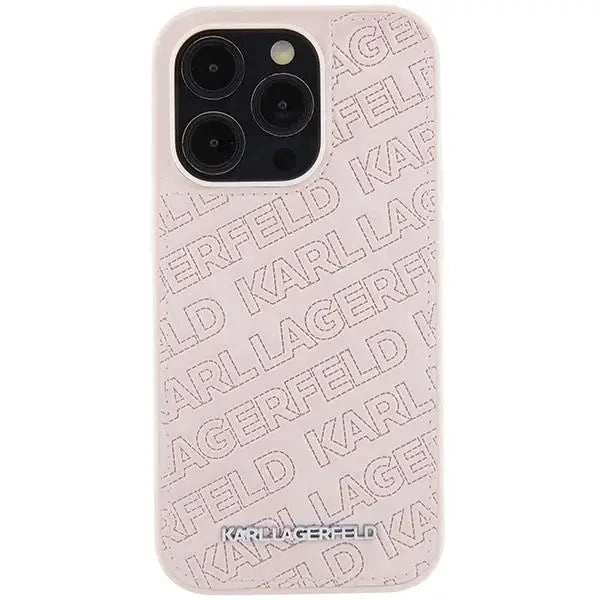 Кейс Karl Lagerfeld Quilted K Pattern за iPhone 15 Pro розов