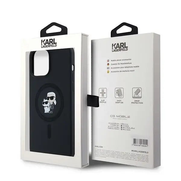 Кейс Karl Lagerfeld Silicone Karl&Choupette MagSafe