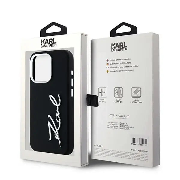 Кейс Karl Lagerfeld Silicone Metal Script Logo