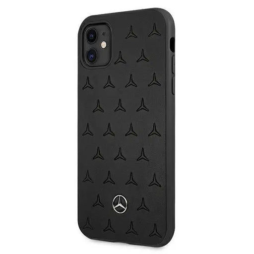 Кейс Mercedes Leather Stars Pattern за Apple iPhone 11 Черен