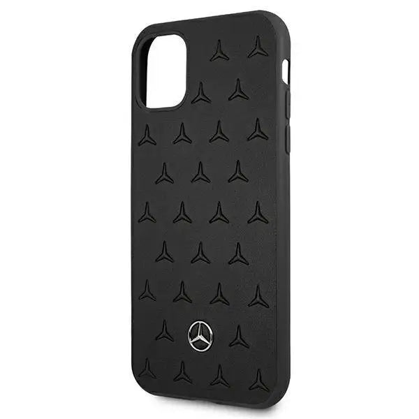 Кейс Mercedes Leather Stars Pattern за Apple iPhone 11 Черен