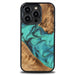 Кейс от дърво и смола Bewood Unique Turquoise за iPhone 15