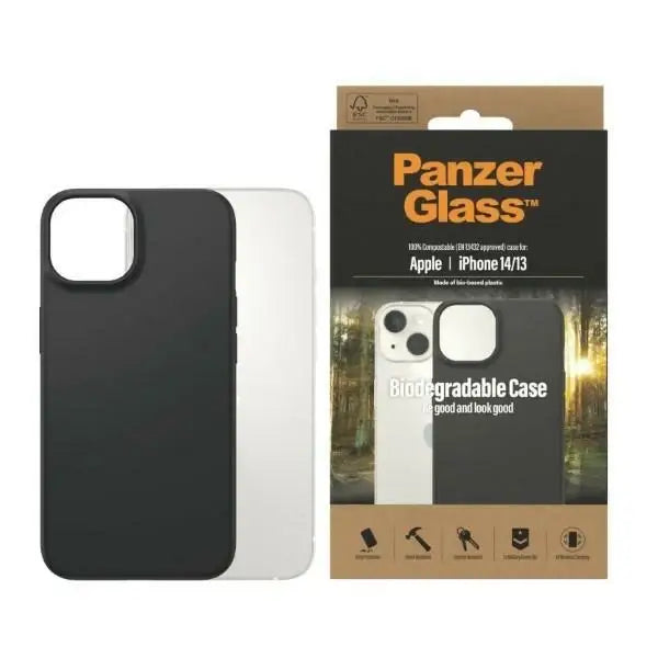 Кейс PanzerGlass Biodegradable за iPhone 14 / 15 / 13 черен