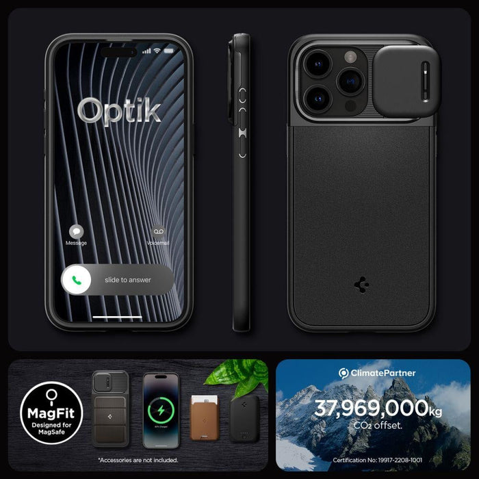 Кейс с протектор за камера Spigen Optik Armor за iPhone 15