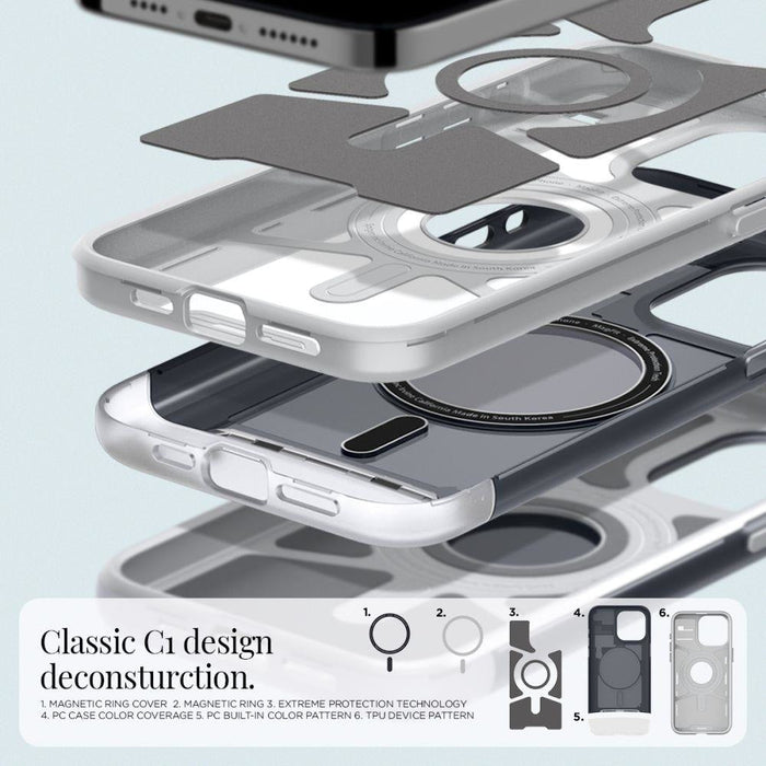 Кейс Spigen Classic C1 Mag за iPhone 15 Pro Max графит