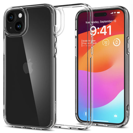 Кейс Spigen Crystal Hybrid за iPhone 15 прозрачен