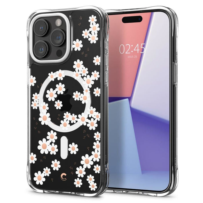 Кейс Spigen Cyrill Cecile Mag за iPhone 15 Pro white daisy