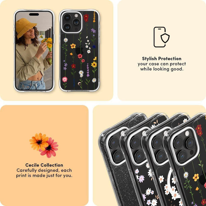 Кейс Spigen Cyrill Cecile за iPhone 15 Pro flower garden