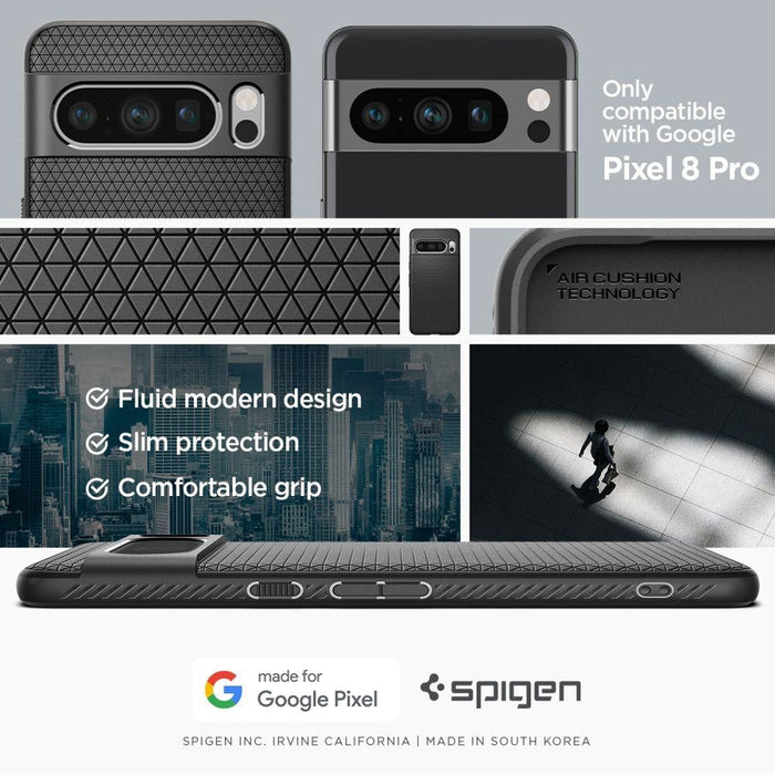 Кейс Spigen Liquid Air за Google Pixel 8 Pro матово черен