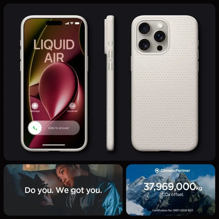 Кейс Spigen Liquid Air за iPhone 15 Pro Max natural titanium