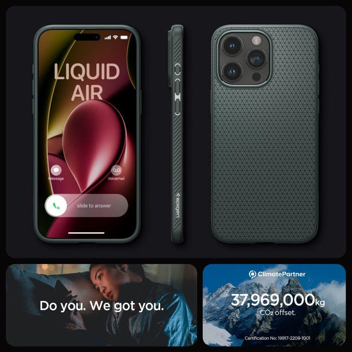 Кейс Spigen Liquid Air за iPhone 15 PRO зелен