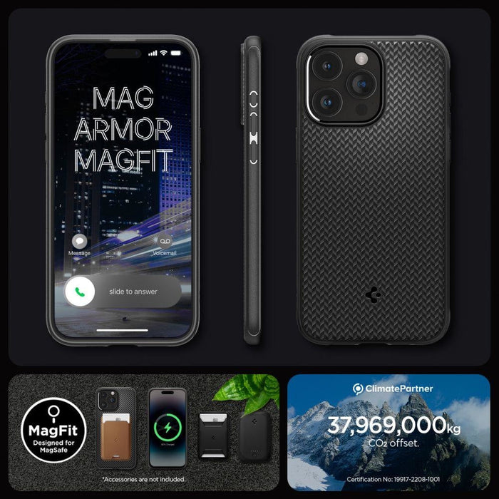 Кейс Spigen Mag Armor за iPhone 15 PRO матово черен