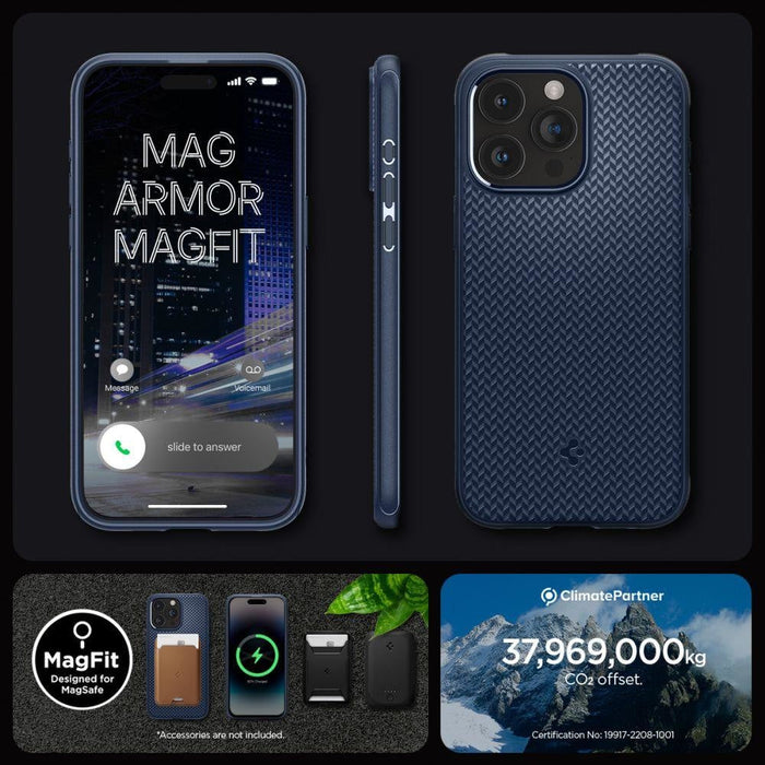 Кейс Spigen Mag Armor за iPhone 15 PRO тъмносин