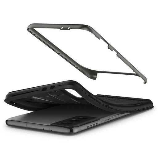 Кейс Spigen Neo Hybrid Gunmetal за Samsung Galaxy S21 Черен