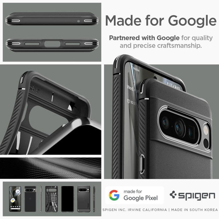 Кейс Spigen Rugged Armor за Google Pixel 8 Pro матово черен