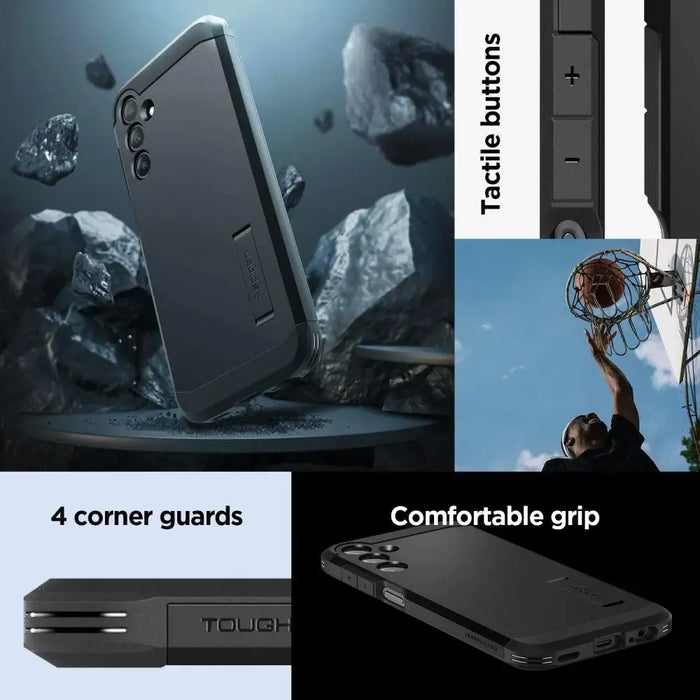 Кейс Spigen Rugged Armor за Samsung Galaxy A15 4G / 5G черен