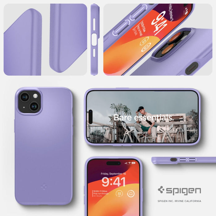 Кейс Spigen Thin Fit за iPhone 15 лилав