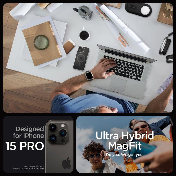 Кейс Spigen Ultra Hybrid Mag за iPhone 15 PRO графит