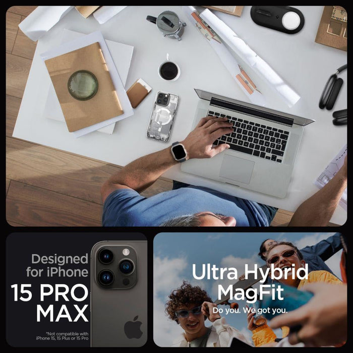 Кейс Spigen Ultra Hybrid MagSafe за iPhone 15 Pro Max zero