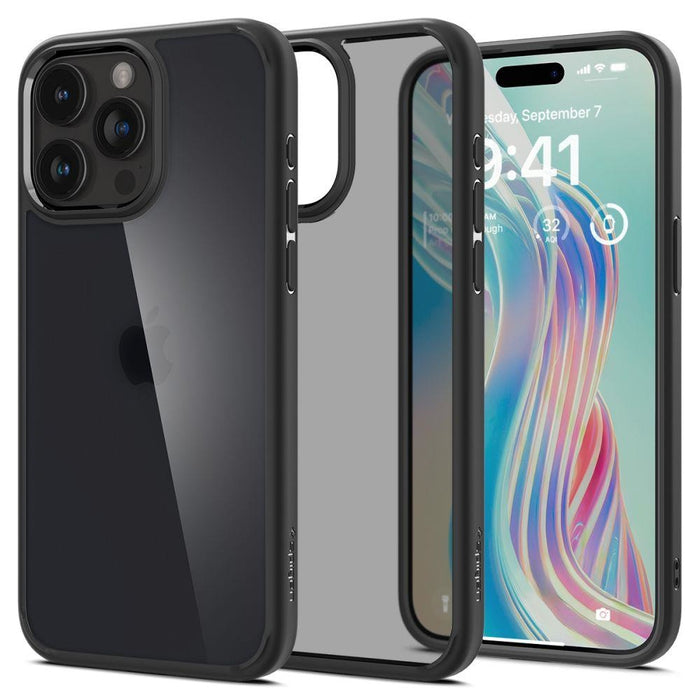 Кейс Spigen Ultra Hybrid за iPhone 15 PRO Frost Black