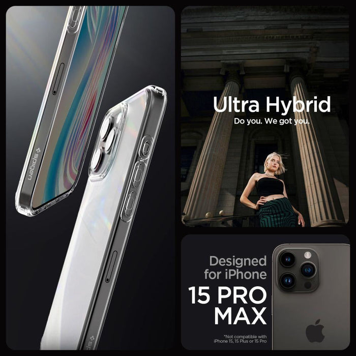 Кейс Spigen Ultra Hybrid за iPhone 15 PRO MAX Frost Clear