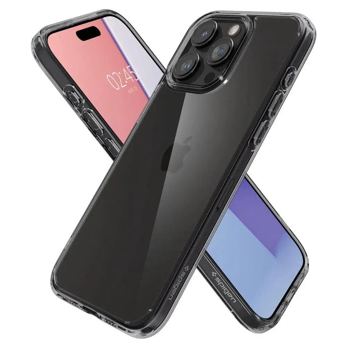 Кейс Spigen Ultra Hybrid за iPhone 15 Pro прозрачен със сива