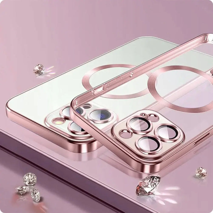 Кейс Tech-Protect MagShine Line MagSafe за iPhone 11 златист