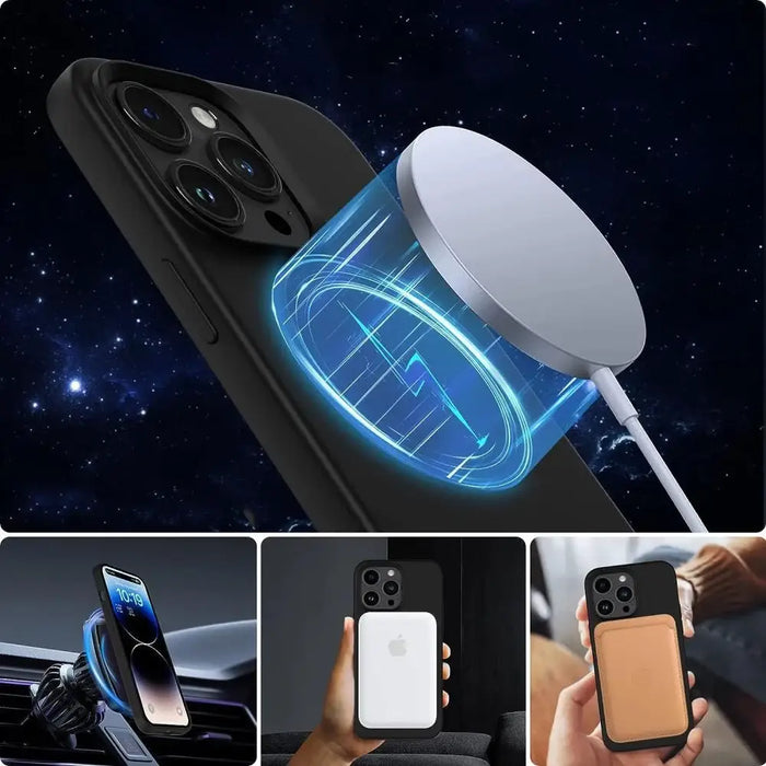 Кейс Tech-Protect Silicone MagSafe за iPhone 15 Pro тъмносин