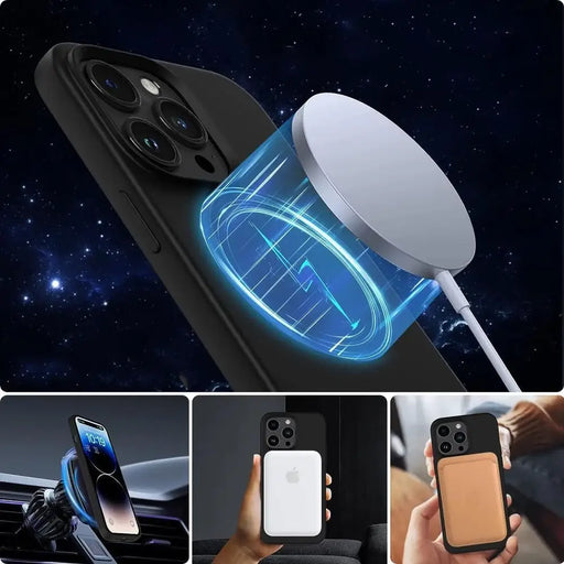 Кейс Tech-Protect Silicone MagSafe за iPhone 15 тъмносин