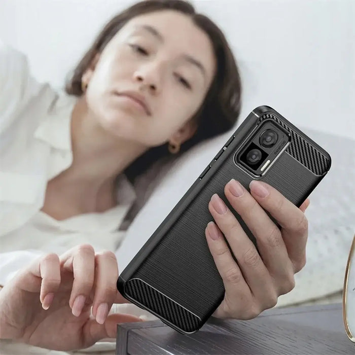 Кейс Tech-Protect TPUCarbon за Motorola Edge 30 Neo черен