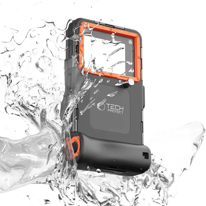 Кейс Tech-Protect Waterproof IPX8 4.7-6.7’’ черно/оранжев