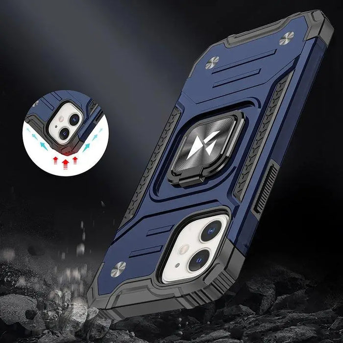 Кейс Wozinsky Ring Armor за iPhone 14 Plus син