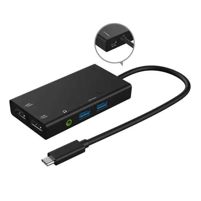 Кепчър j5create JVA01 HDMI - HDMI USB-C хъб Черен