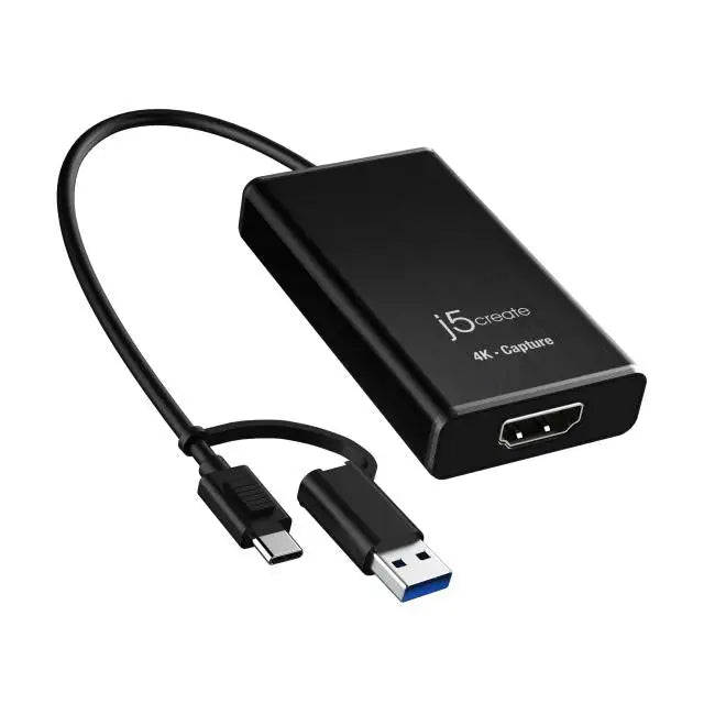 Кепчер адаптер j5create JVA11 HDMI - USB-C 4K Черен