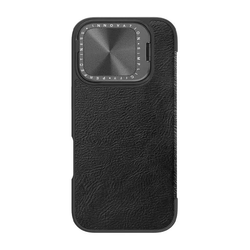 Кейс Nillkin Qin Prop Leather за iPhone 16 Pro Max черен