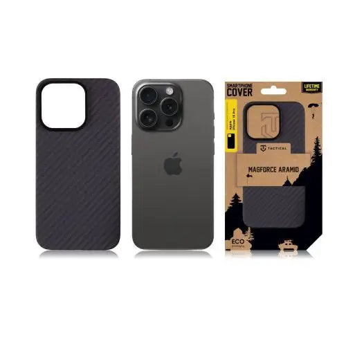 Кейс Tactical Magforce Aramid за iPhone 15 Pro черен