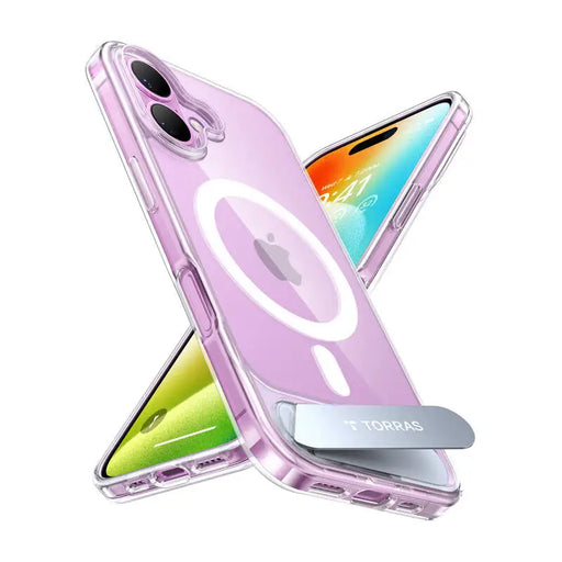 Кейс Torras Pstand Series за iPhone 16 Plus прозрачен