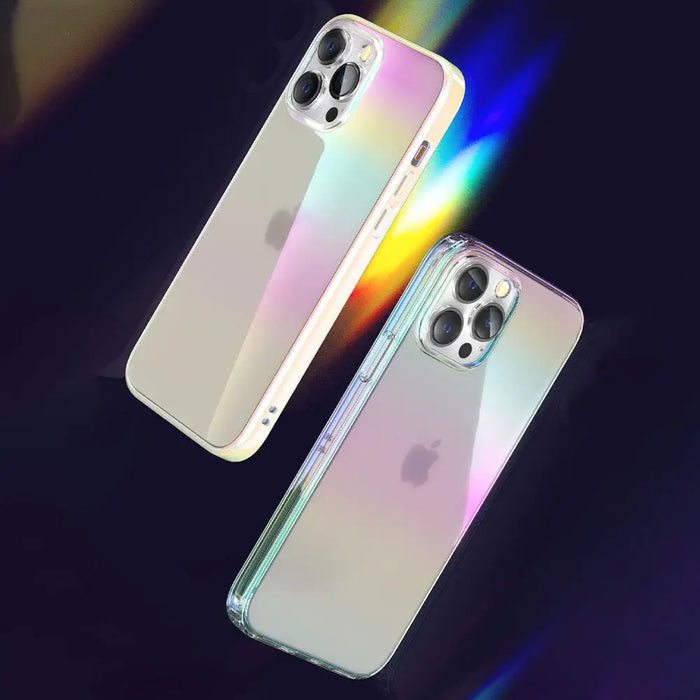 KiКалъф Kingxbar Nebula Series за iPhone 13 дъга бял