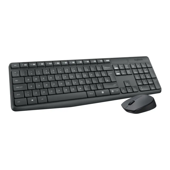 Комплект Безжични Клавиатура + Мишка Logitech MK235 USB Grey