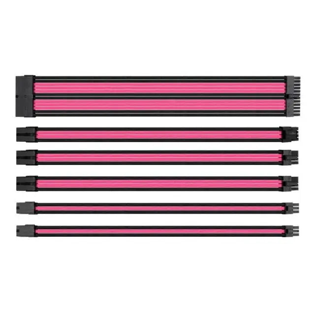 Комплект оплетени кабели Thermaltake TtMod Black/Pink