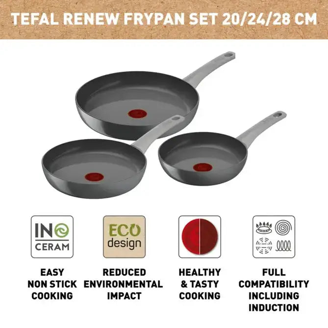 Комплект тигани и тенджери Tefal