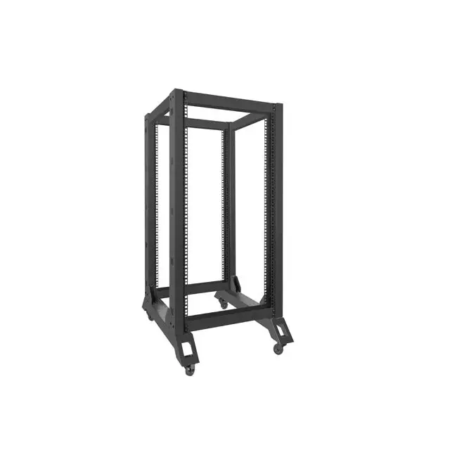 Комуникационен шкаф Lanberg open rack 22U 600x800 black