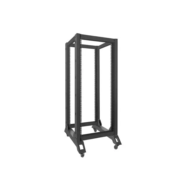 Комуникационен шкаф Lanberg open rack 27U 600x800 black