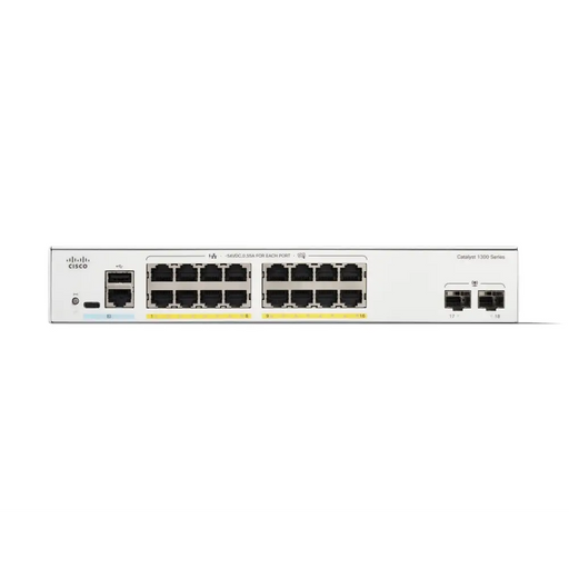 Комутатор Cisco Catalyst 1300 16-port GE Full PoE 2x1G SFP