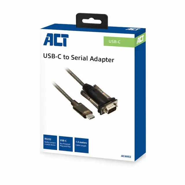 Конвертор ACT AC6002 USB-C мъжко - RS232