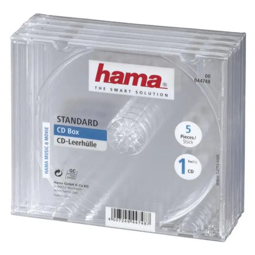 Кутийка за CD/DVD HAMA Jewel Case прозрачен 5 бр. в пакет