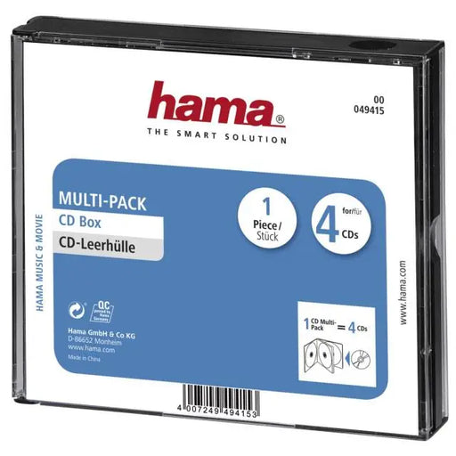 Кутийка за CD/DVD HAMA Multi-Pack 4 прозрачен/черен