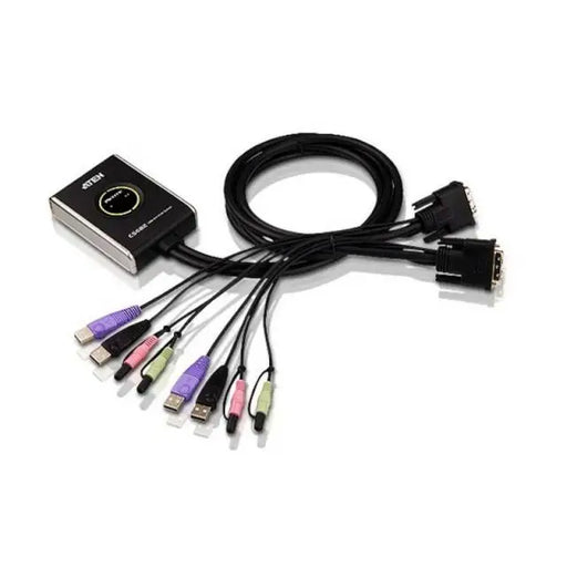 KVM суич ATEN CS682 - 4x USB A 2x DVI 4x 3.5mm jack