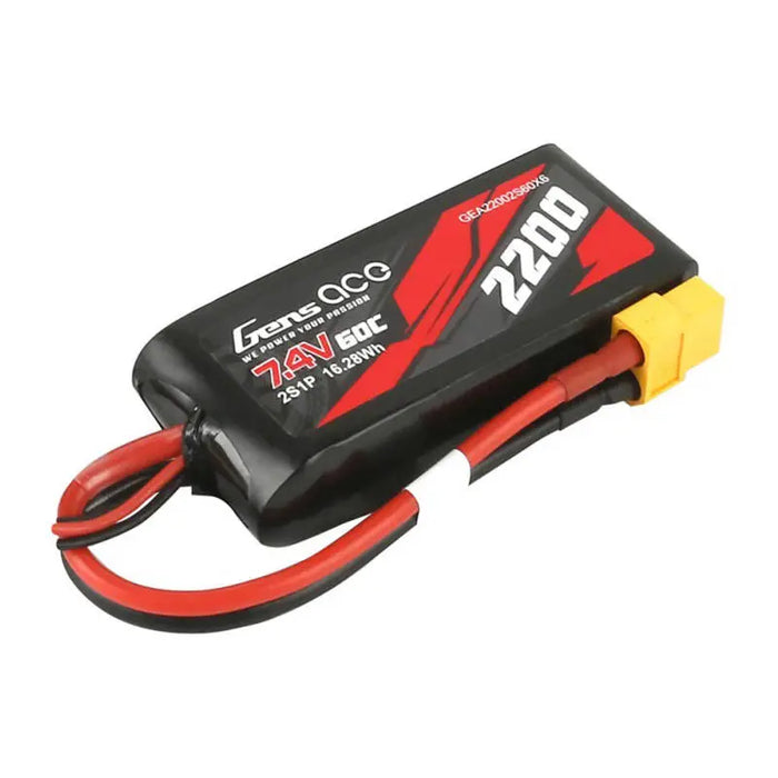 Литиево-полимерна батерия GENS ACE 2200mAh 7.4V 2S1P 60C