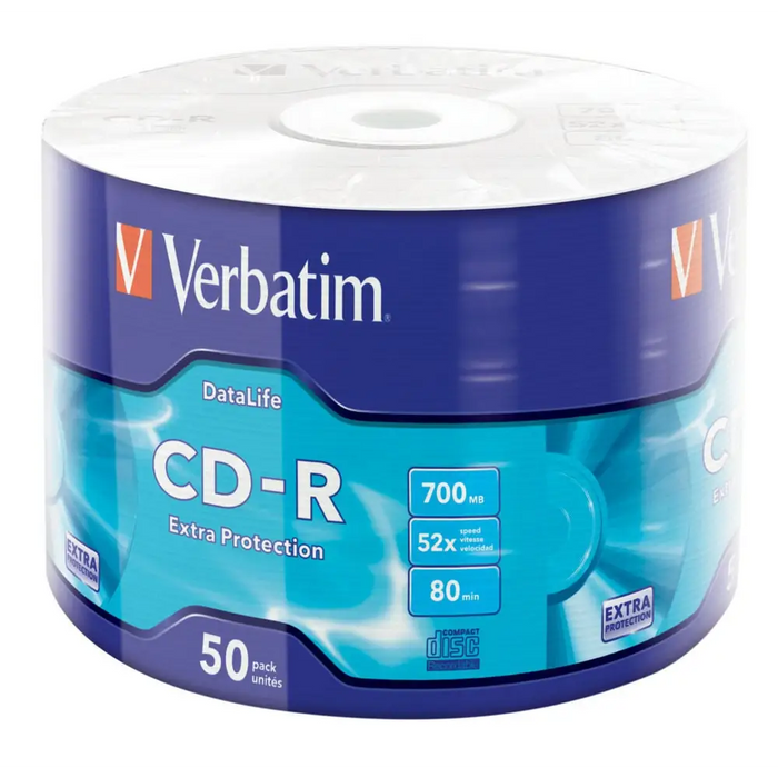 Медия Verbatim CD-R 700MB 52X EXTRA PROTECTION WRAP